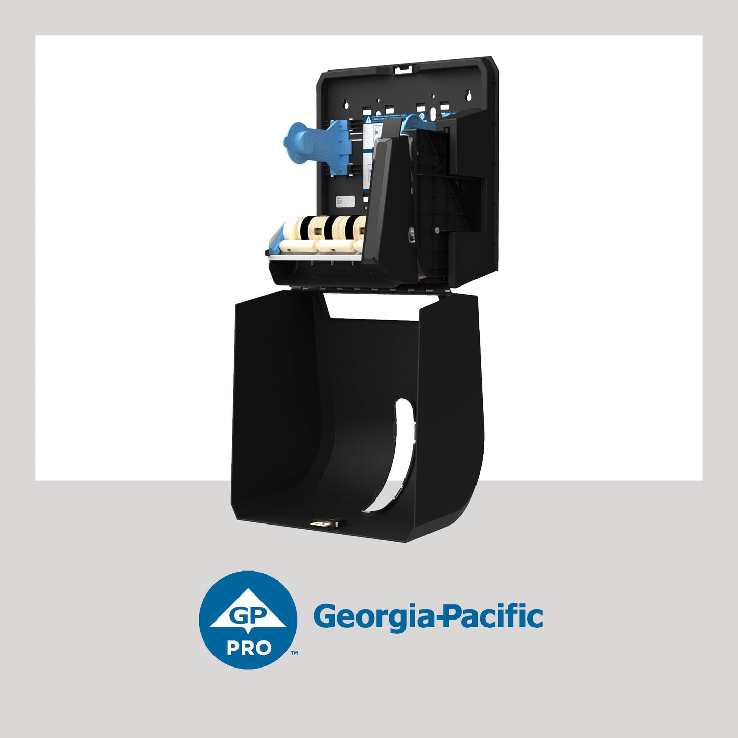 Georgia-Pacific Push Paddle Roll Paper Towel Dispenser by GP PRO, 54338A, Black