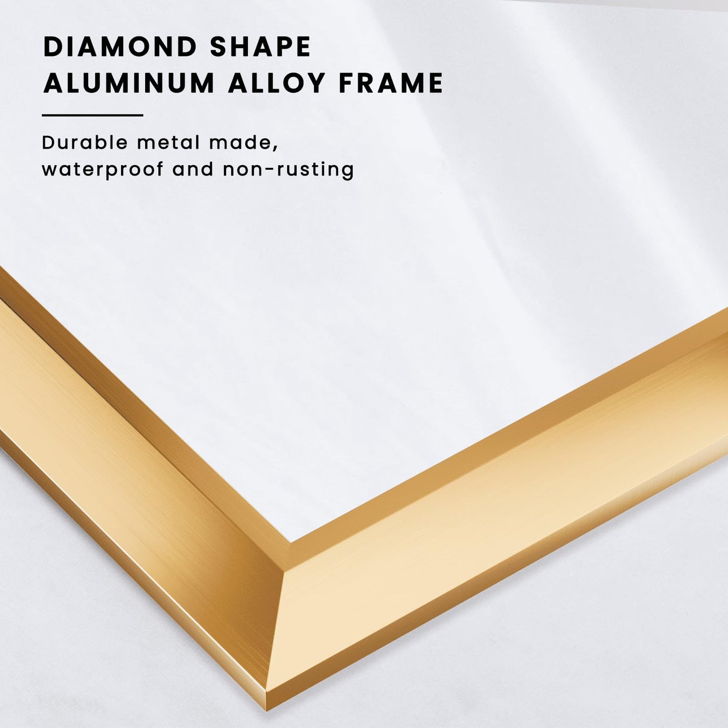 Amorho 24x36 Inch Bathroom Mirror, Gold Thick Metal Framed Wall Mirrors for Over Sink, Wall-Mounted Mirrors Perfect for Bedroom, Living Room, Entryway, Rectangle (Horizontal/Vertical).