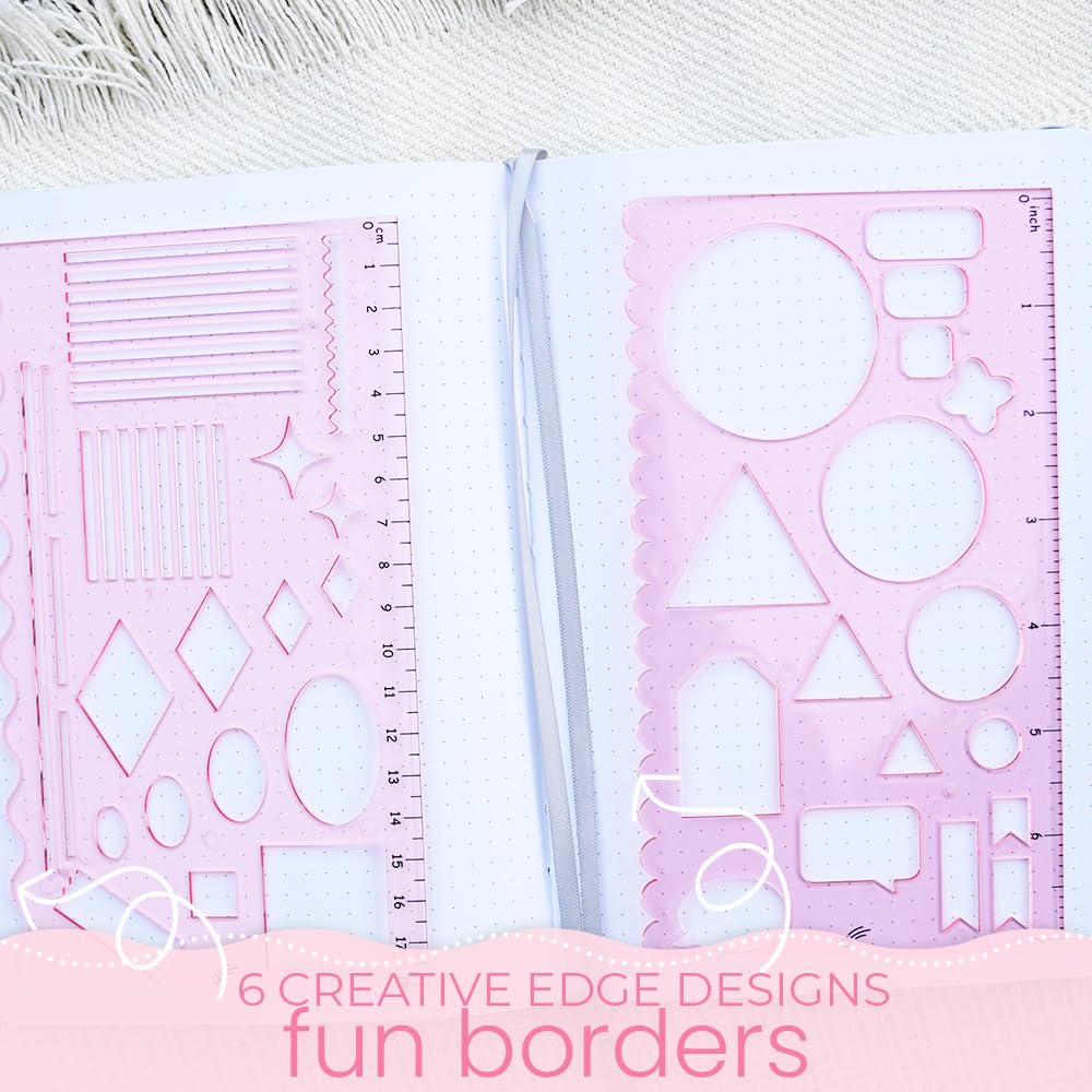 In The Slightest - Journal Stencils, Planner Stencils, Notebook, Diary, Journaling, Bullet Journaling Supplies, Notebook, DIY Drawing, Hard Plastic, Planner Accessories - Watermelon