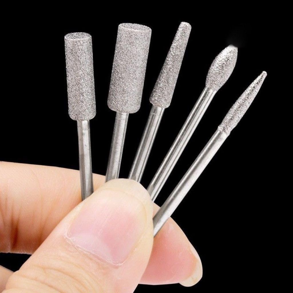 SIGNI 6Pc Nail Drill bits Set,Professional Nail Art Tools Set for Acrylic Art,Manicure & Pedicure Crystal Nail Files, Nail Drill Bits, Sanding Bands Perfect for Nail Salons & Beauty (Standard, 1)