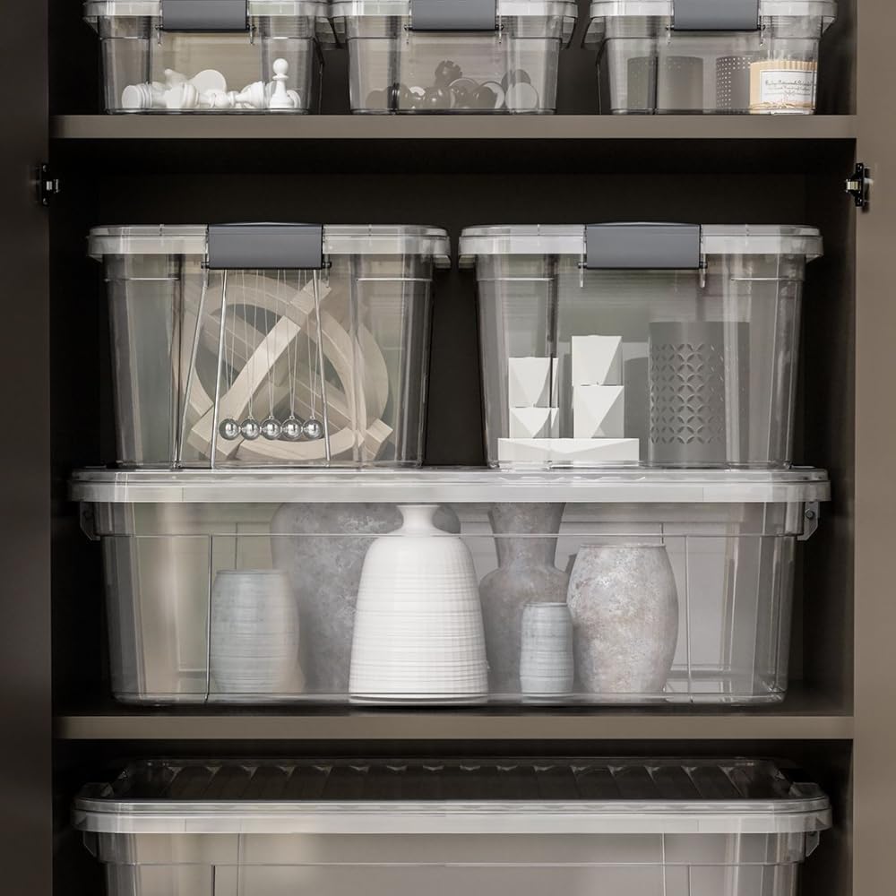 36 Quart Clear Plastic Storage Boxes with Lids (10 Count)