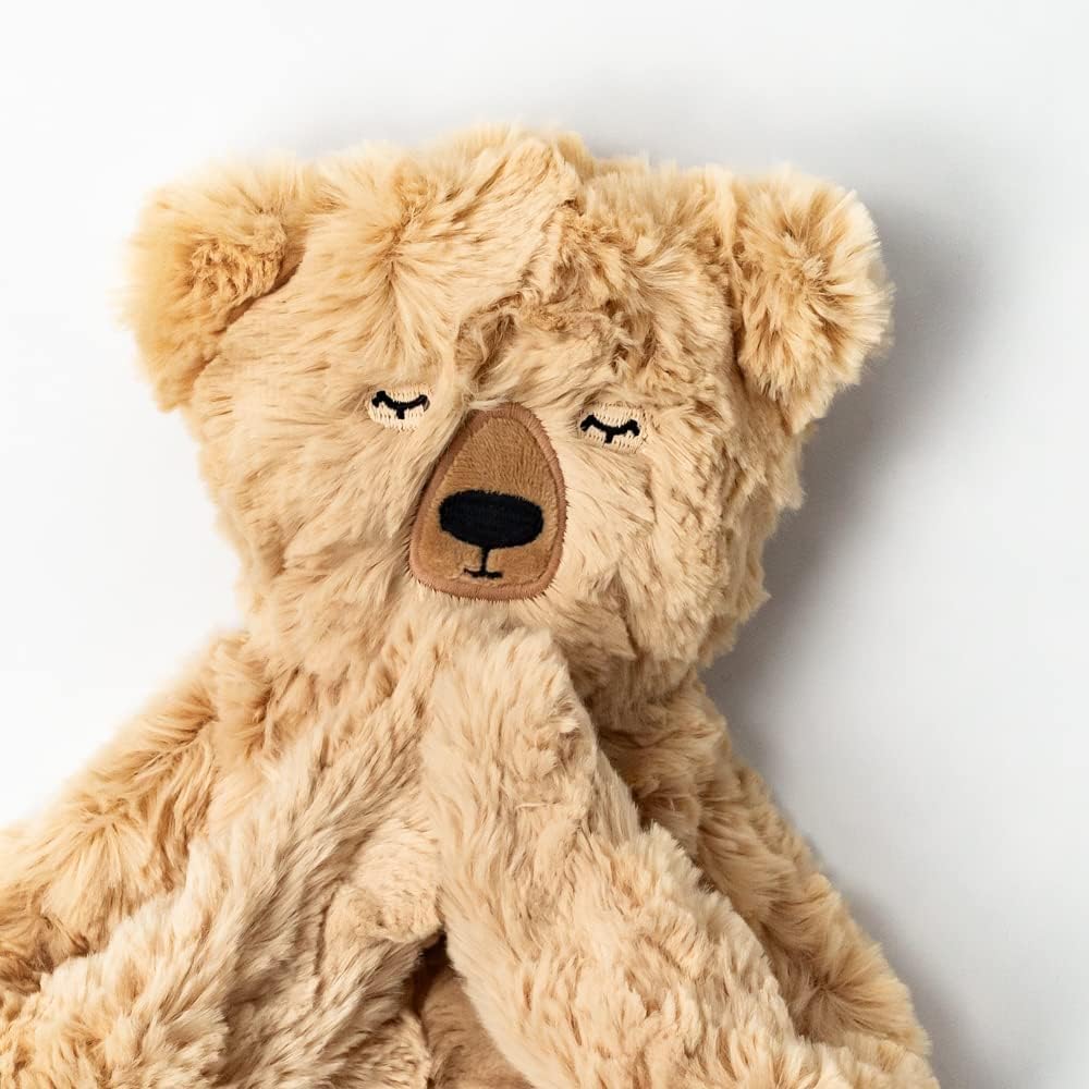 Slumberkins Honey Bear Snuggler & Affirmation Card Bundle | Promotes Gratitude, Respect & Sharing | Social Emotional Tools for Ages 0+ (Honey Bear Snuggler Plush + Affirmation Card)