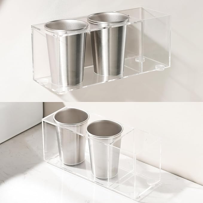 Hair Tool Organizer, Hair Dryer Organizer Wall Mount, Hair Tool Holder Acrylic, Hair Tool Organizer Countertop for Bathroom Hot Tools Holder for Flat Iron Curling, Hair Brush Accessories CHOCHOYAH
