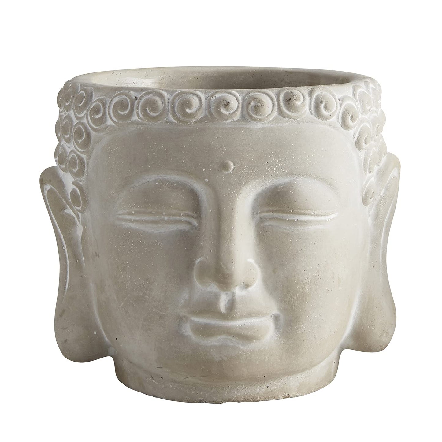 47th & Main Cement Planter Pot, 5.1" Tall, Buddha
