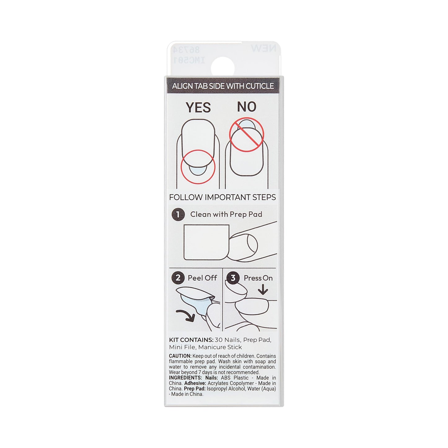 Kiss Impress Color Press-On Nails Polish-Free Manicure Set, ‘Frosting’, 30 Chip-Proof, Smudge-Proof Fake Nails