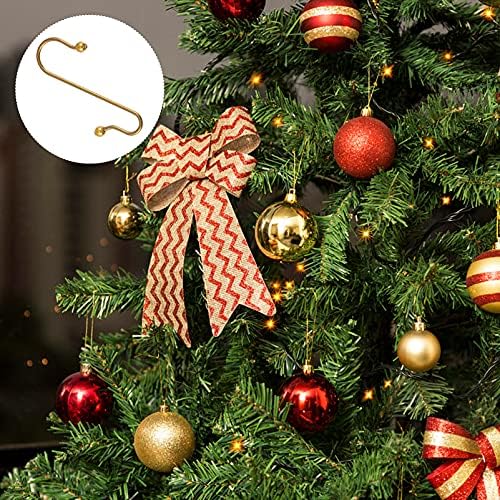 DOITOOL 40Pcs Christmas Tree Ornament Hooks Christmas Decoration Hanging Hooks Home Decor (Golden)
