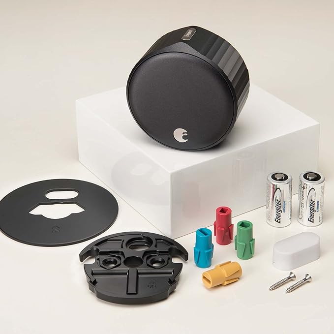 August Home, Matte Black Wi-Fi Connected Smart Keyless Entry Door Lock (4th Generation), Electronic Door Lock Fits Your Existing Deadbolt in Minutes, ‎AUG-SL05-M01-G01