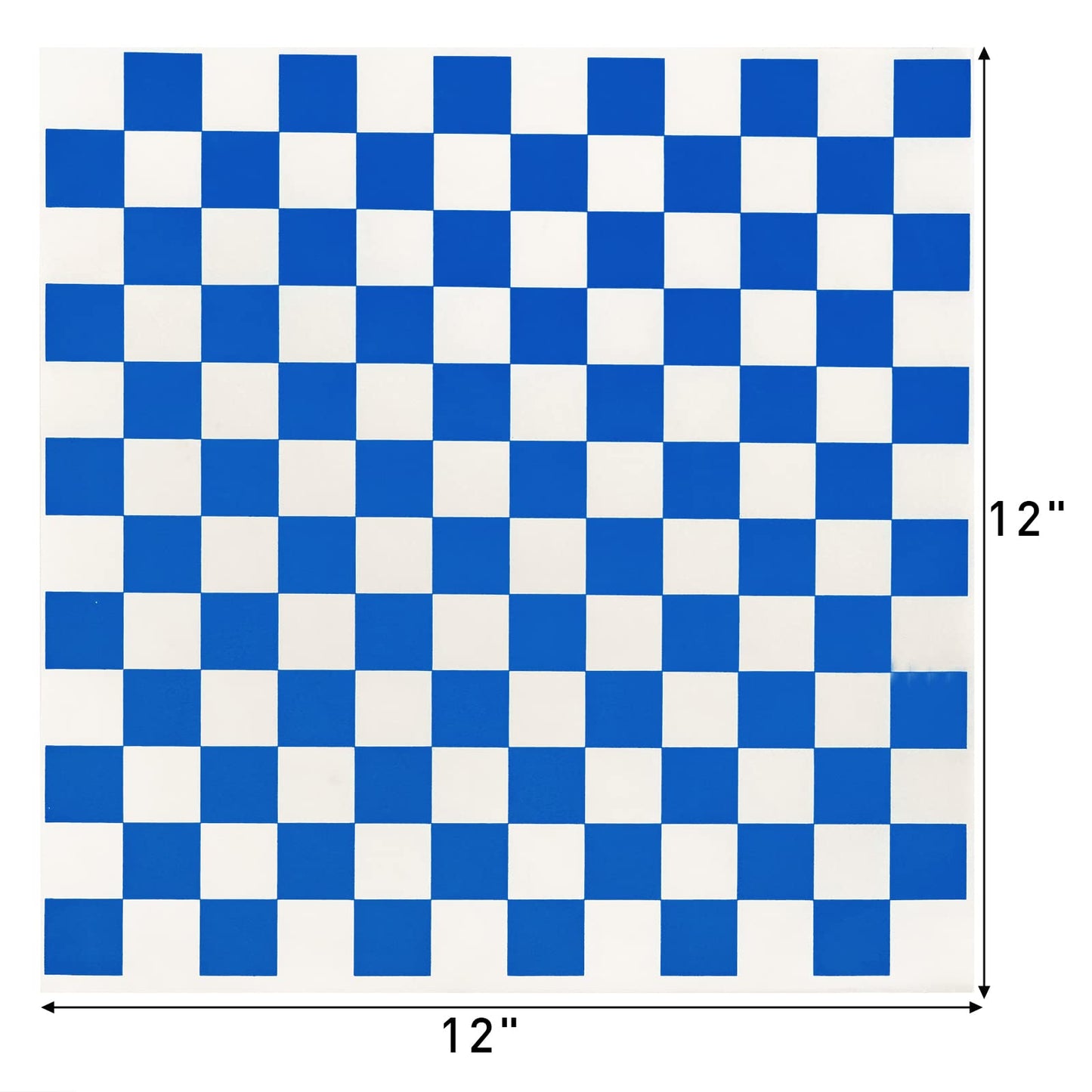Fasmov 1000 Sheets 12 x 12 inches Sandwich Paper Deli Basket Liner Wrap Food Basket Liners Wrapping Checkered Sheets, Blue & White