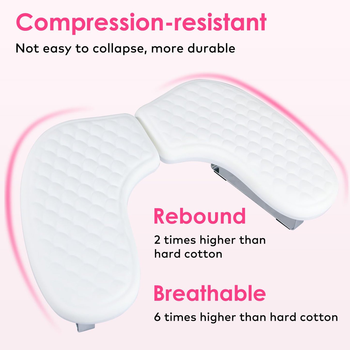 Nail Arm Rest for Nails Tech, BORNBYME Update PU Leather Fish Pattern U-shaped Hand Nail Stand Rest for Manicure, White