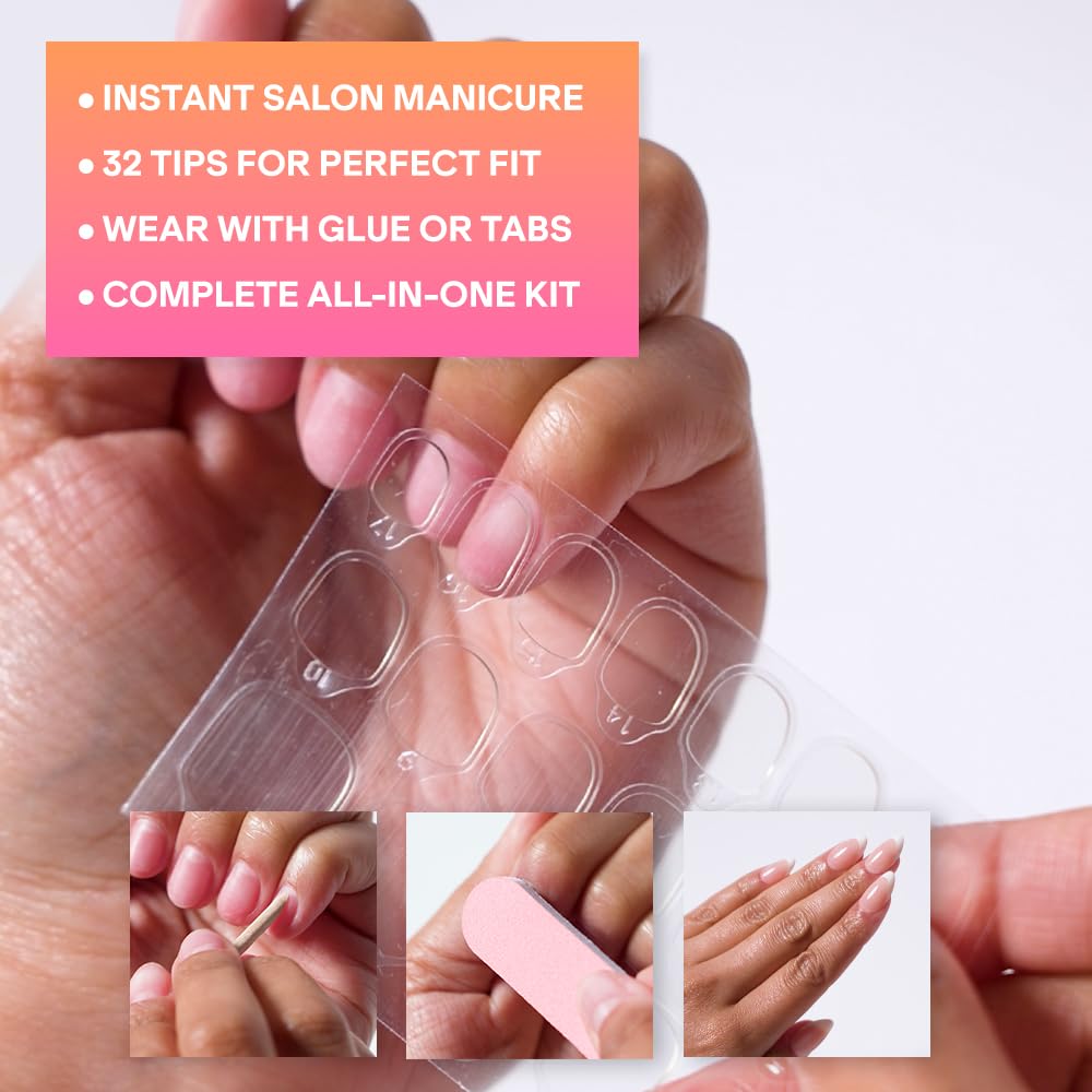 YN Young Nails Press On Nails - Glue On Fake Nails for Women,Medium Oval Shape, Includes Nail Glue, File, Tabs, Quick and Easy Application (Twice As Bright)