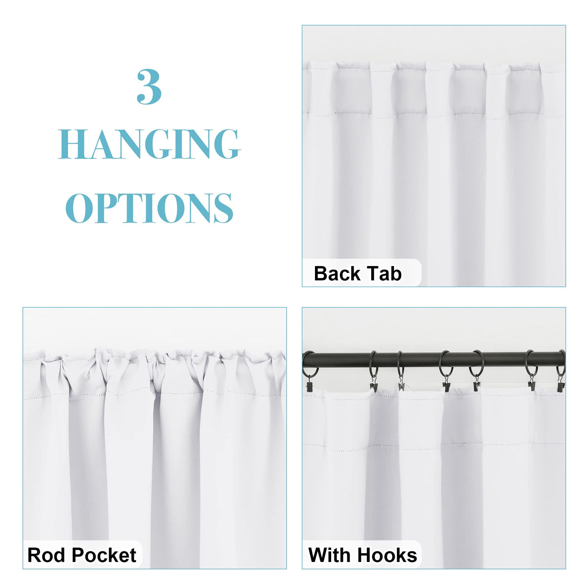 Curtains for Bedroom Living Room 84 inches Long (2 Count)