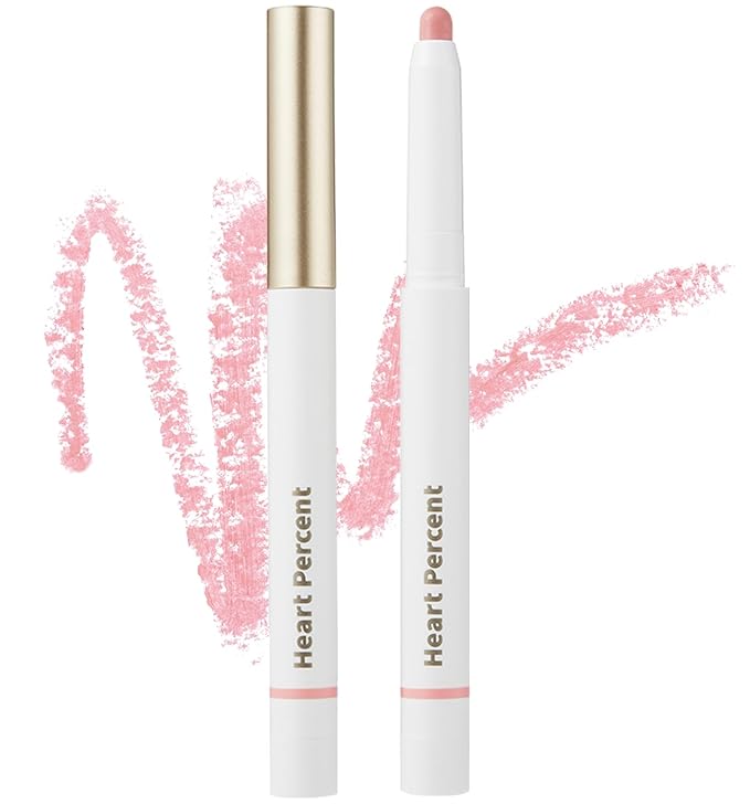 Heart Percent Dote On Mood Lip Liner Pencil, Long-Lasting Creamy Lip Crayon Smooth Lipliner Retractable Lipstick Overlip Line Color 0.8g, #21. Rosy Lips