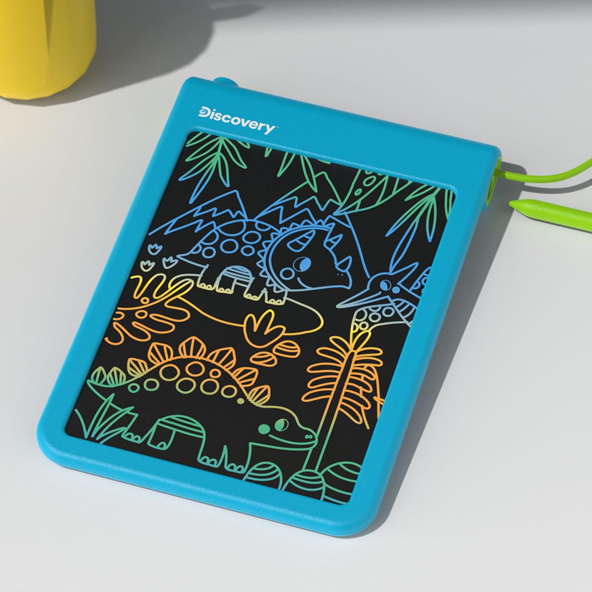 Discovery™ Bright Doodles LCD Art Tablet - Mess-Free Colorful Drawing Pad & Tethered Stylus| Widescreen Display| LCD Writing Tablet for Kids| Arts & Crafts Toy| Toddler Learning Toy| Doodle Board Gift