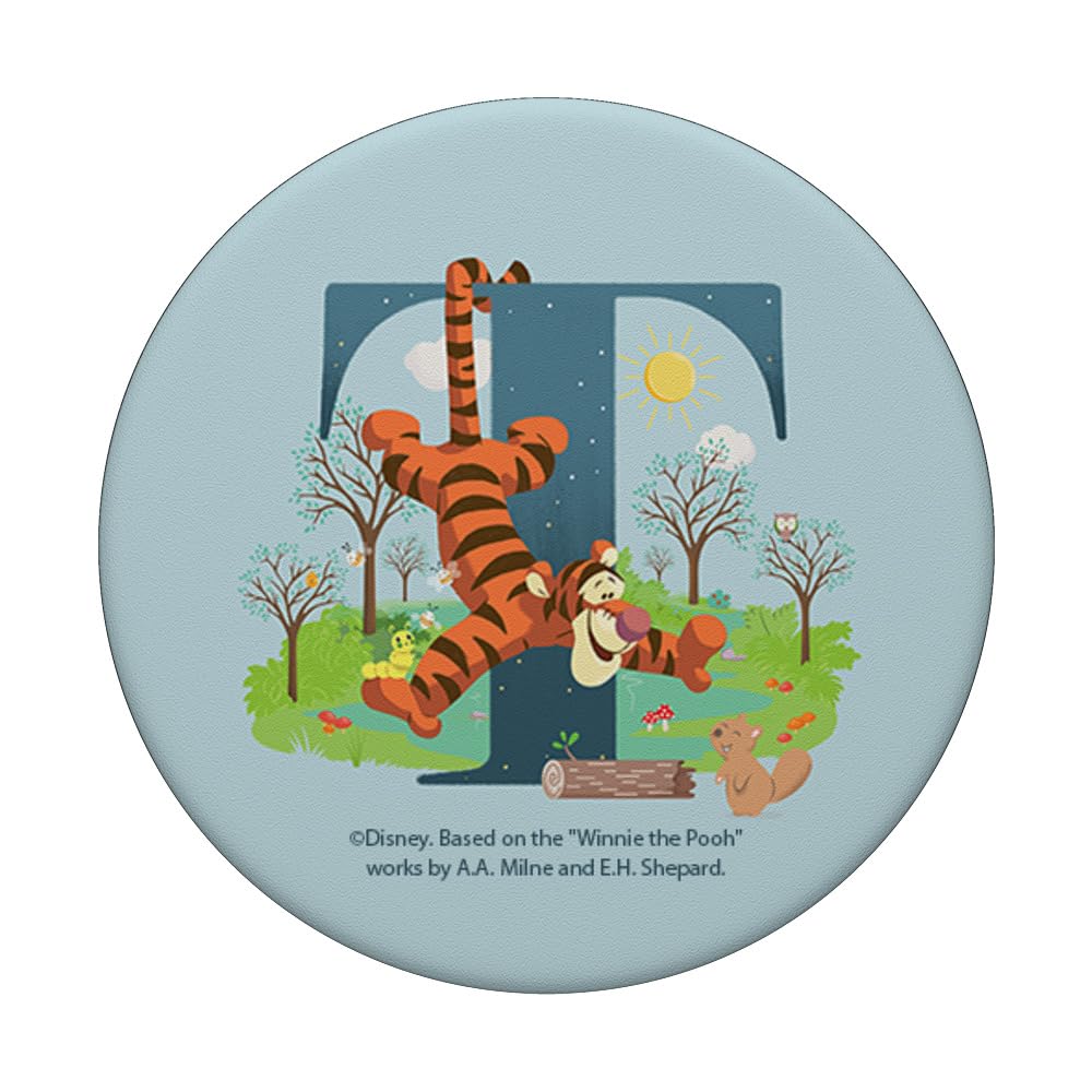 Disney Alphabet Monogram Winnie the Pooh Letter T for Tigger PopSockets Standard PopGrip