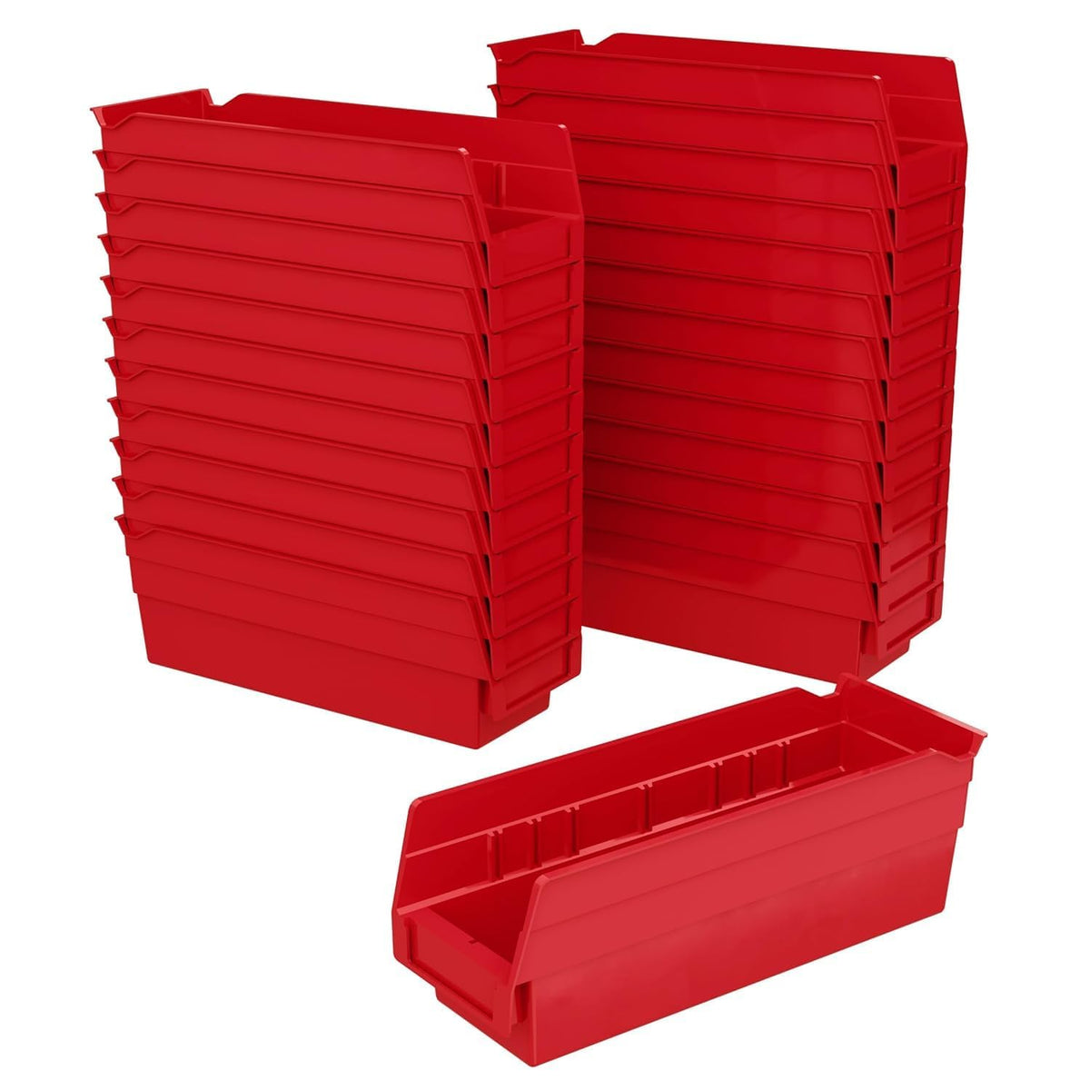 30120 Heavy Duty Plastic Shelf Bins (24 Count)
