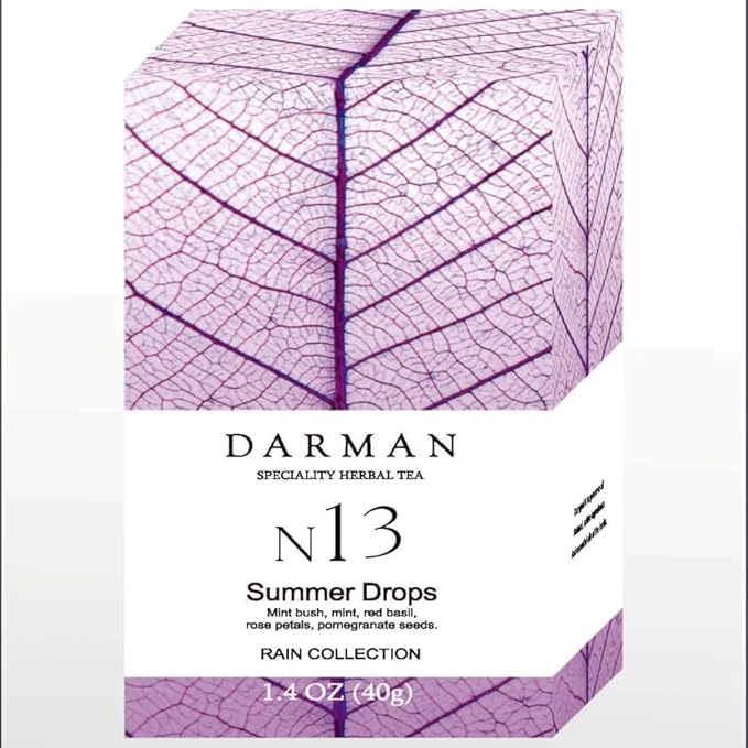 Armenian Herbal Tea No. 13 – Summer Drops | Refreshing Herbal Blend with Mint Bush, Mint, Red Basil, Rose Petals & Pomegranate Seeds | 1.4 oz Loose Leaf | Premium Mountain Tea for Calm & Relaxation