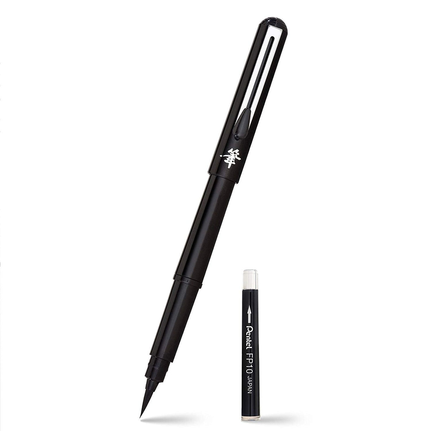 Pentel Arts Pocket Brush Pen with Refills, 1 Pen & 2 Refills