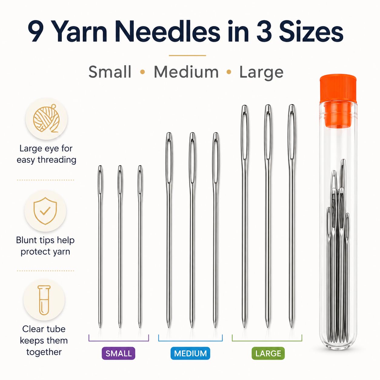 Crochet Hooks 12 Sizes Crochet Hook Set, 50 Pack Yarn Crochet Kit for Beginners, Knitting Needles with Ergonomic Handles for Arthritic Hands, Crochet Needle Kit with Blue Case for Crocheters