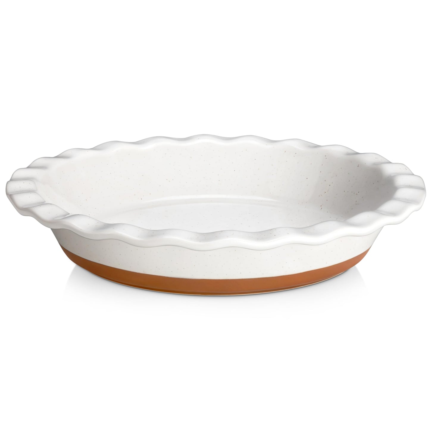 MALACASA Ceramic Pie Pan for Baking - 9 Inch Quiche Baking Dish Nonstick Pie Plate, Deep Dish Scratch-Resistant Pie Pan for Apple Pie Pot Pie, Series TARA