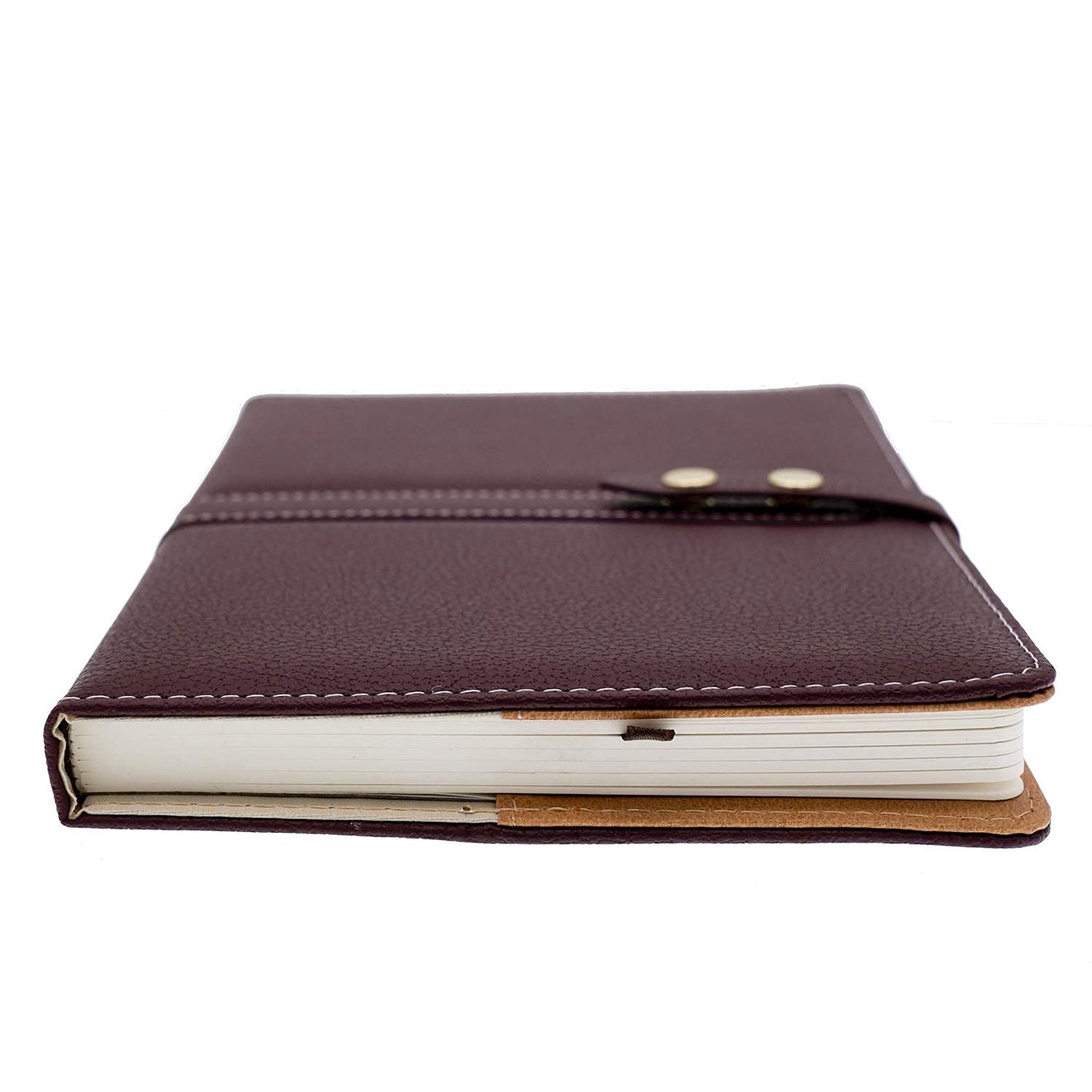 BenOpinion Hardcover Notebook Set - Thick Classic Ruled Notebook with Pen Loop and Pen, A5 192 Pages, Soft Faux Leather Hardcover Cover with Buckle(Maroon)