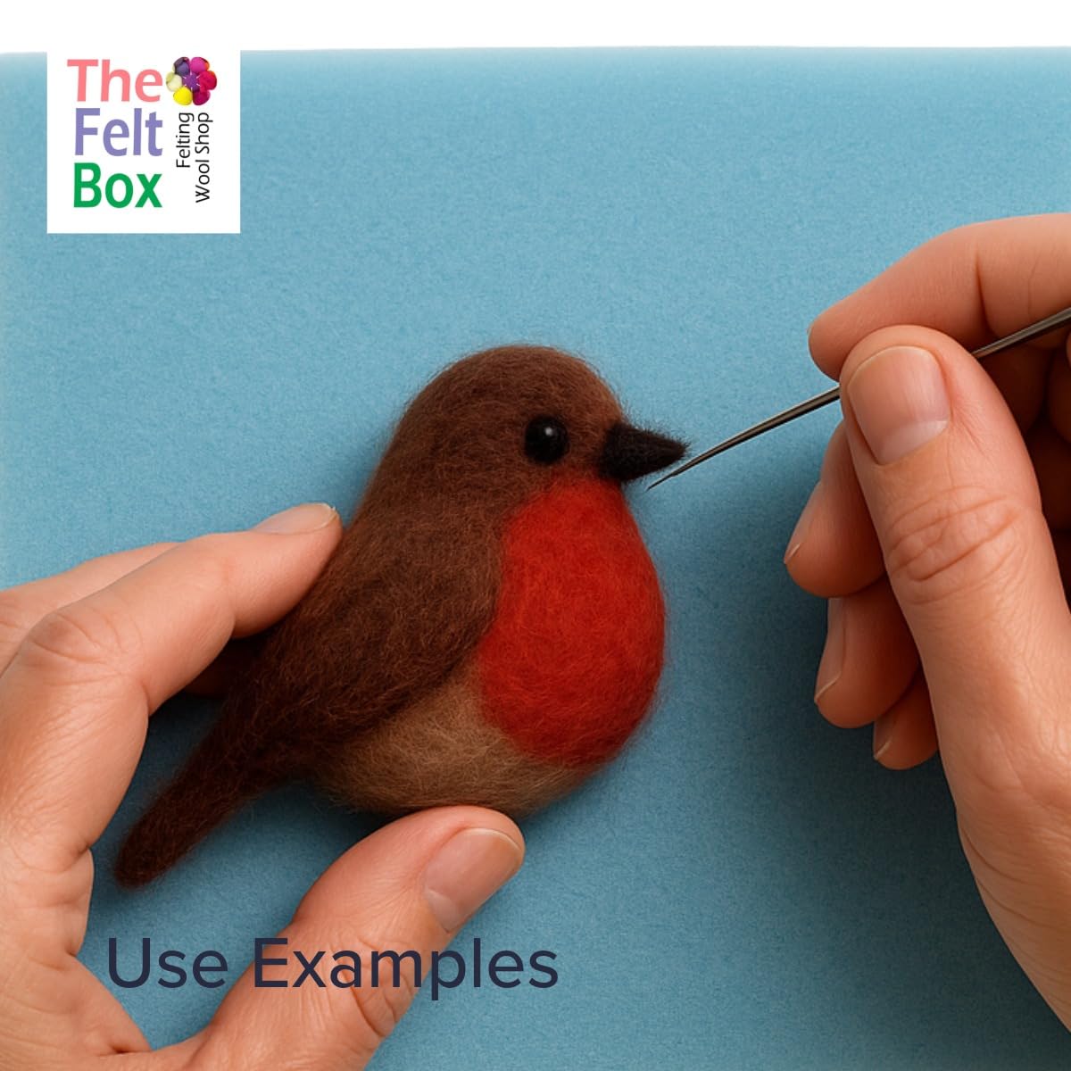 The Felt Box Roving Wool Red for Felting – 100g Carded Batts (3.5oz) Core & Craft Wool