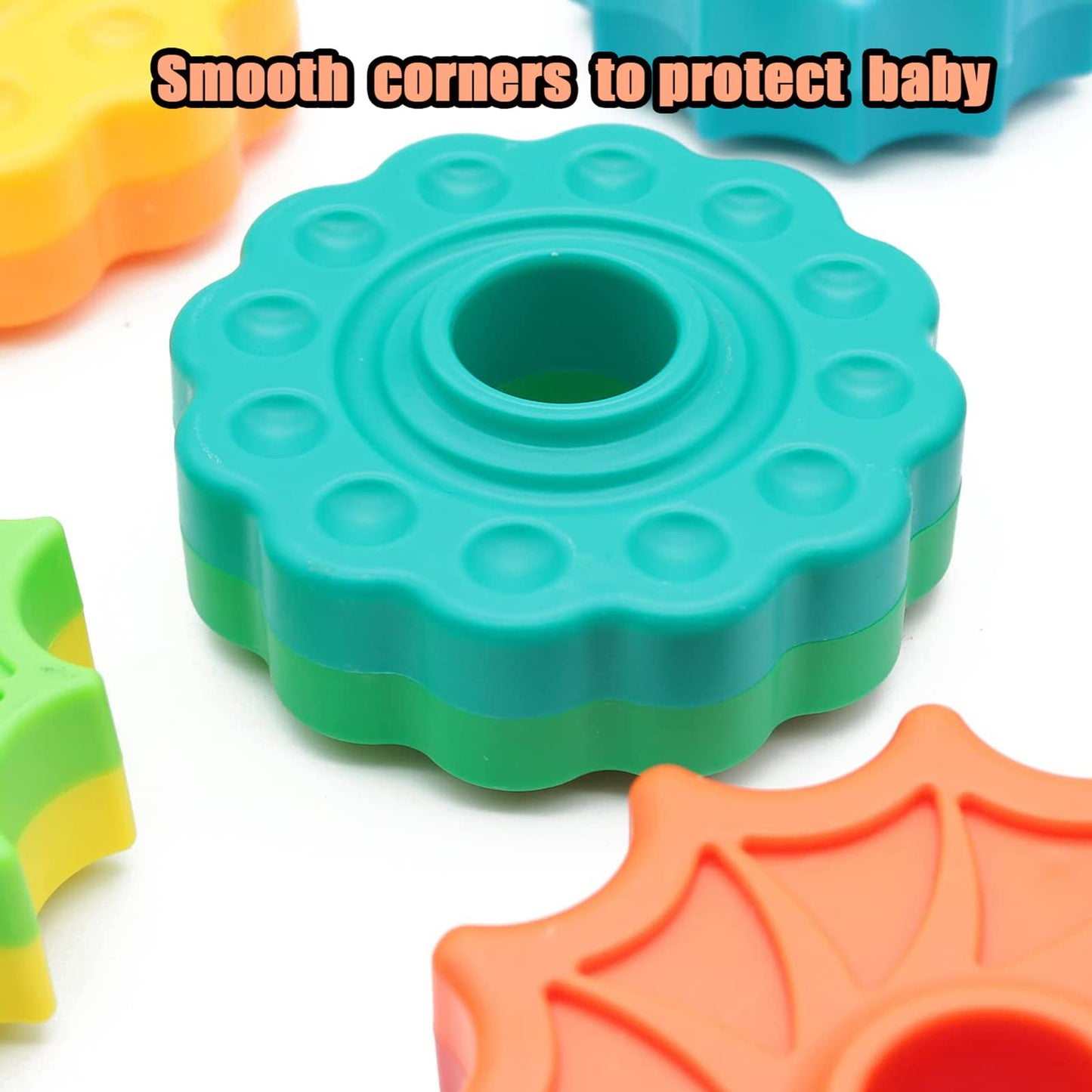 BYFWH Baby Spin Stack Toy,Premium Stacking Toy for Kids, Spinning Stacking Toy for Babies and Toddlers,Educational Toddler Learning Toy,Baby 1 2 3 Birthday Gifts,Autism Sensory Spinning Toy