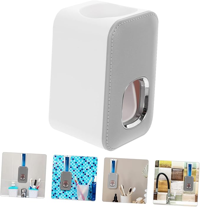 Unomor Wall-Mounted Toothpaste Dispenser Pump for Automatic Toothpaste Extruder No Punching