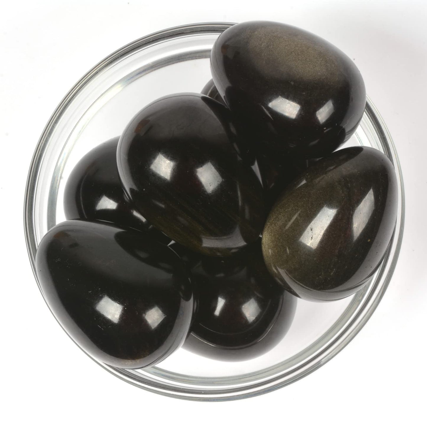 Justinstones Natural Golden Obsidian Gemstone Egg Crystal Healing Chakra Meditation Home Office Decor Stone with Stone Stand