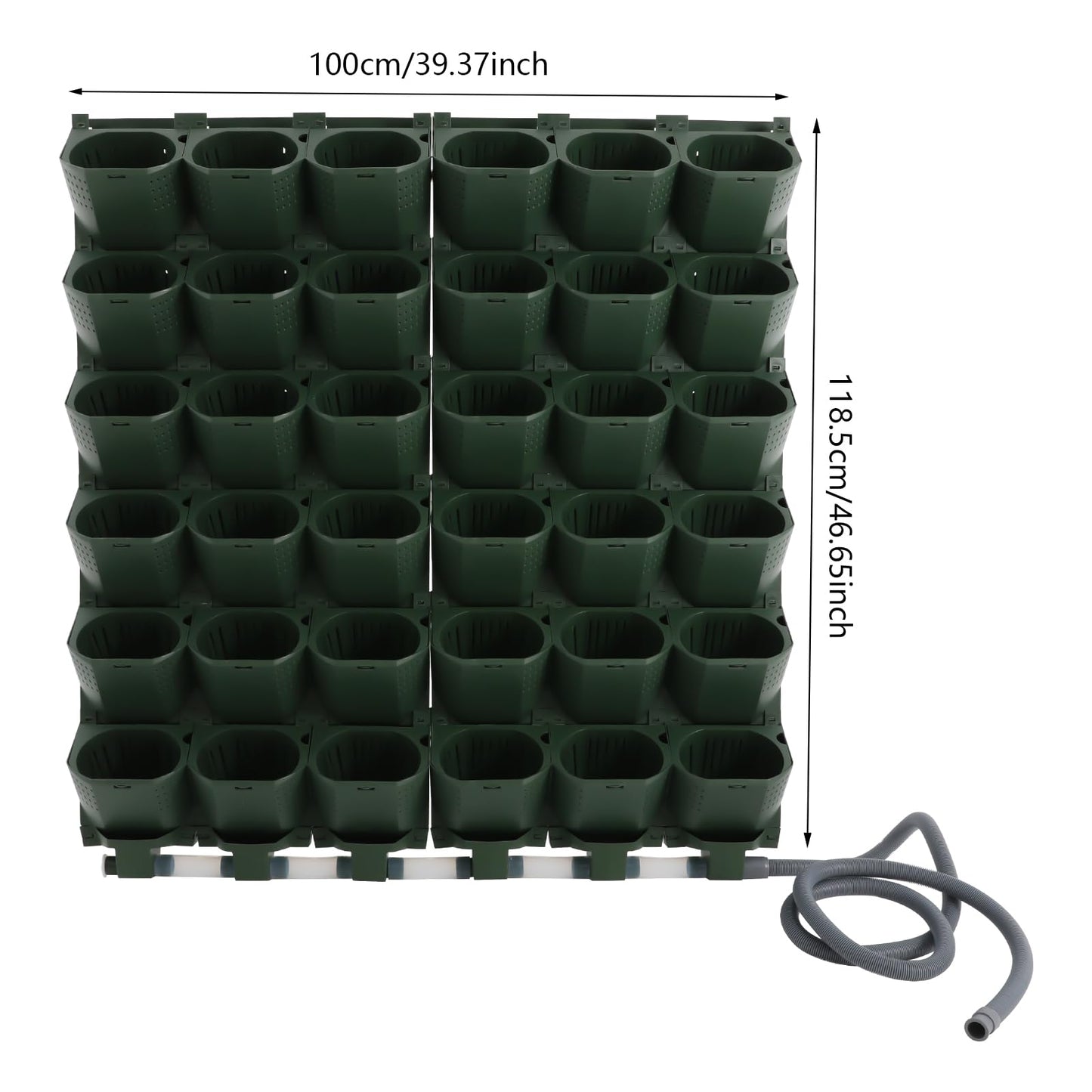 Mlonausz 6 Row 36 Planter Wall Mounted Garden Planter Vertical Garden Self-Watering