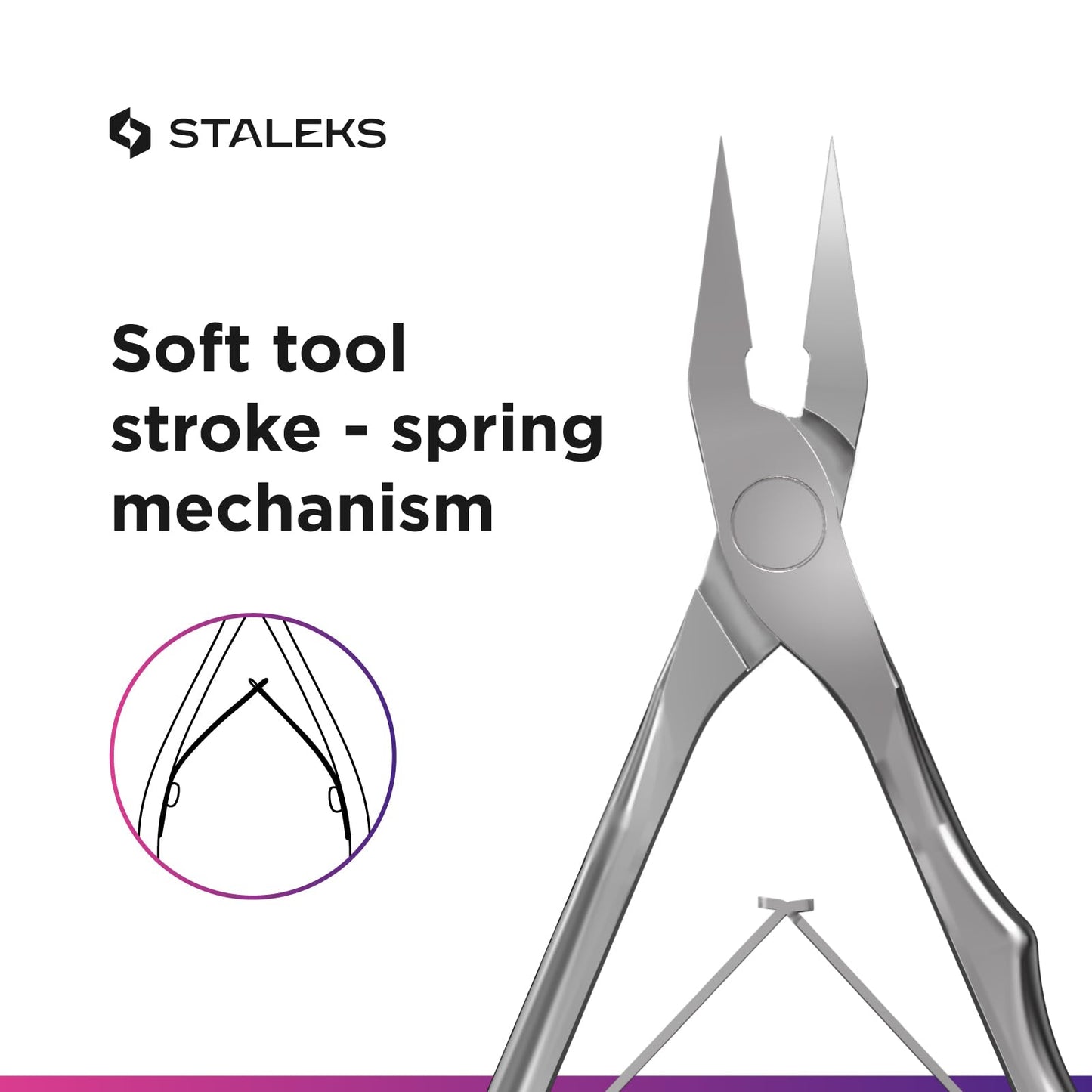 Staleks Pro EXPERT 61 Ingrown Toenail Nippers – 16mm Blades – Narrow Tips with Safe Ends – Stainless Steel – Professional Pedicure Tool
