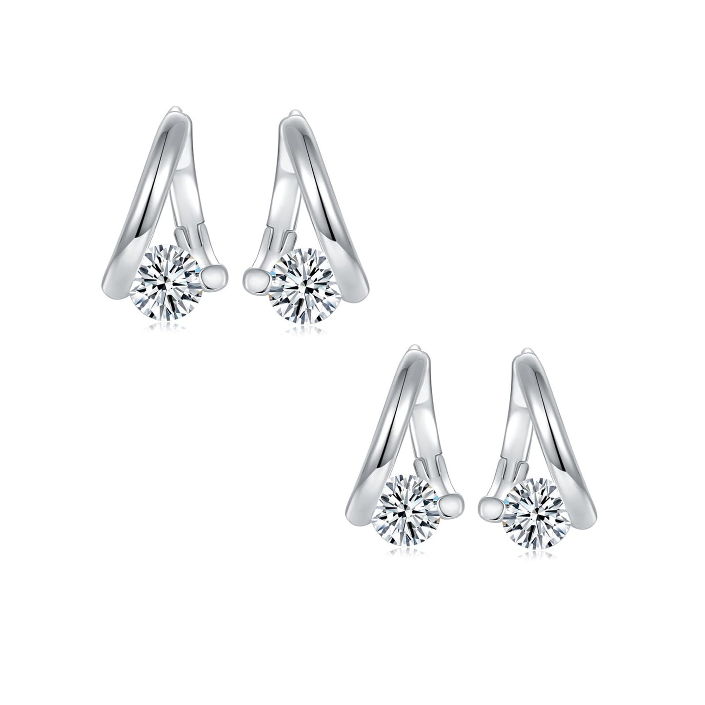 Halolux Lymphvity Germanium Earrings,Atheniz Lymphatic Earrings,Lymphatic Drainage Germanium Jewelry for Women(Silver+Silver)