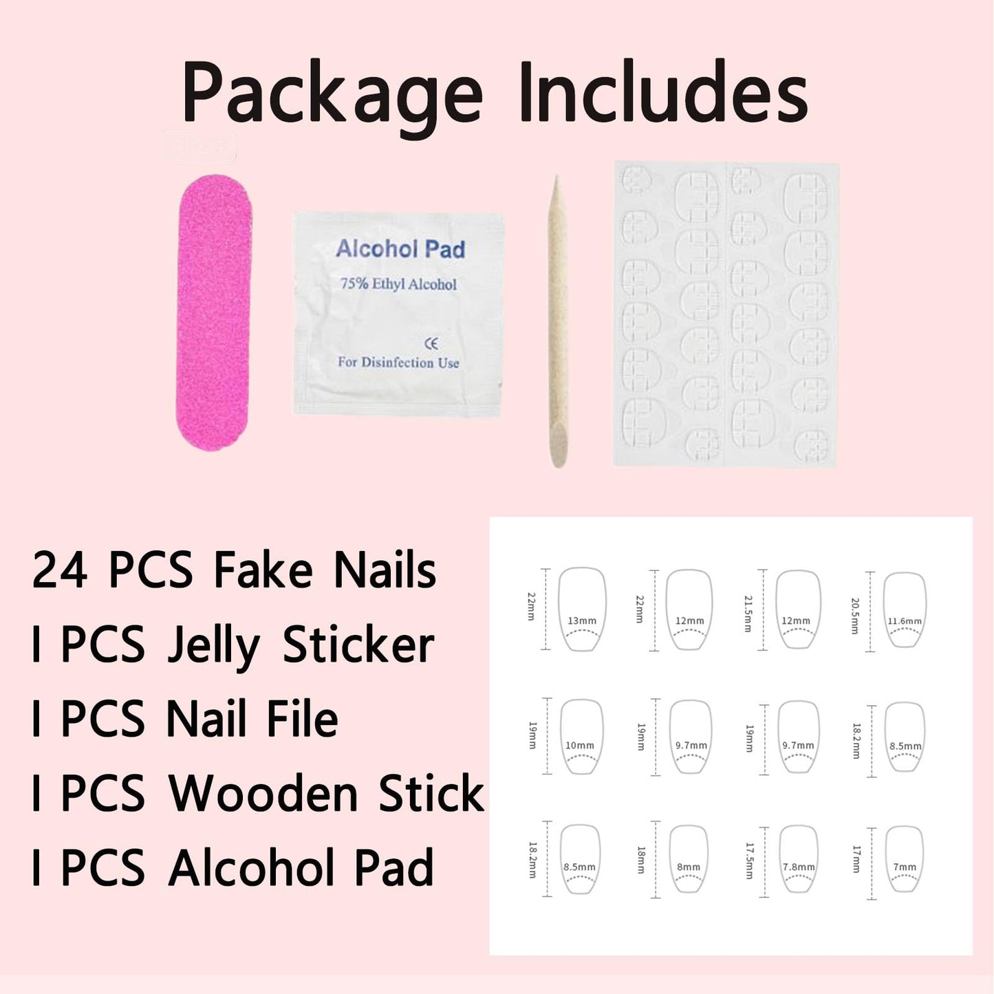 Coffin Press on Nails Short Fake Nails Brown Black Nails Press ons with Glod Glitter White Flower Deign Glossy Short Coffin Acrylic Artificial Stick on Nail for Women 24Pcs