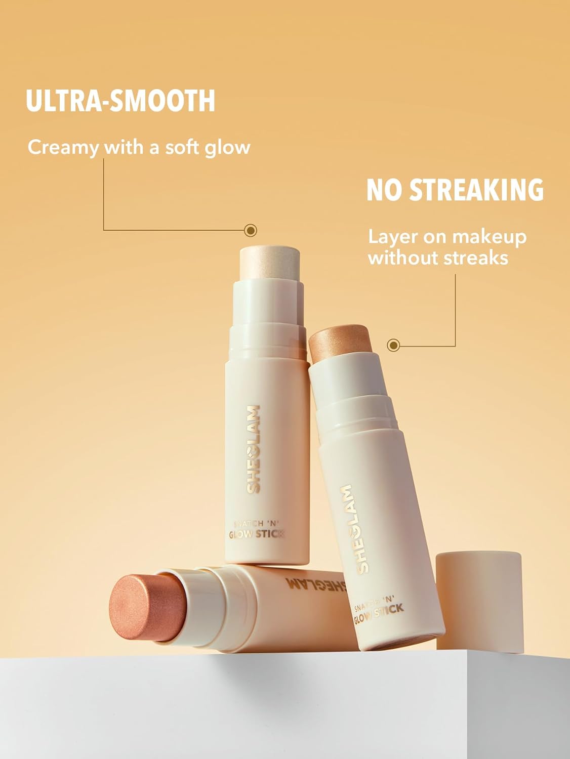 SHEGLAM Cream Highlighter Stick Long Lasting Brightening Non-Caking Highlighter Makeup - Tea Cake