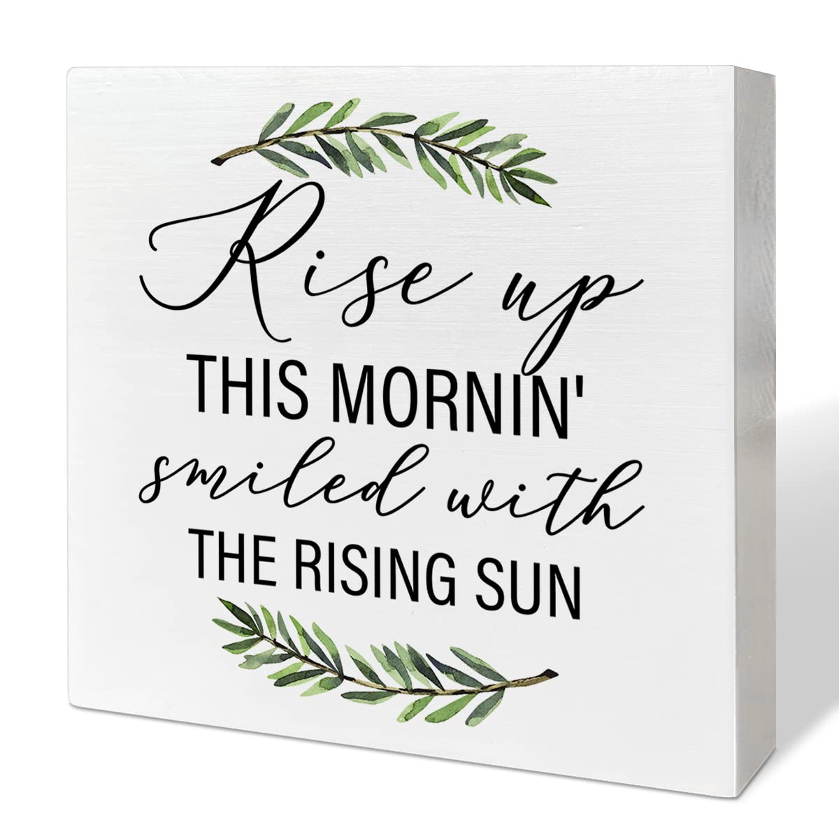 Wooden Box Sign Decor - Inspirational Quotes Desk Decor Motivational Decorations for Women, Men, Students, Office, Classroom, School