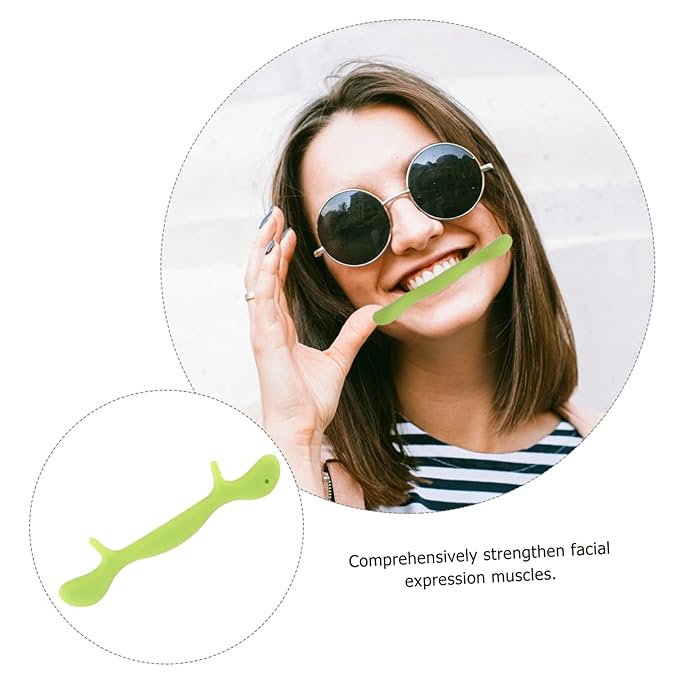 FRCOLOR 2pcs Smile Trainer Silicone Facial Exerciser for Mouth and Lips Shaper and Muscle Trainer for Cheeks Chin and Facial Wrinkles Easy Use Oral Stutter Tool