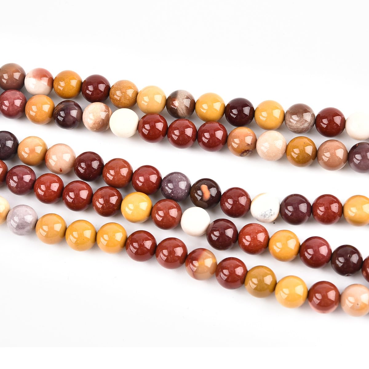 LIFAVOVY Mookaite Jasper Beads for Jewelry Making Natural Gemstone Semi Precious 10mm Round 15 inch(37-39pcs)