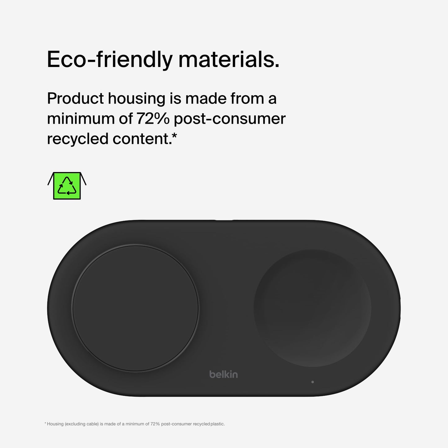 Belkin 2-in-1 Wireless Charging Pad w/ Qi2 15W + Additional USB-C Port - MagSafe-Compatible Charger, Charging Station for iPhone 16 & 15 Series, Samsung Galaxy S25 Series, AirPods, & More - Black