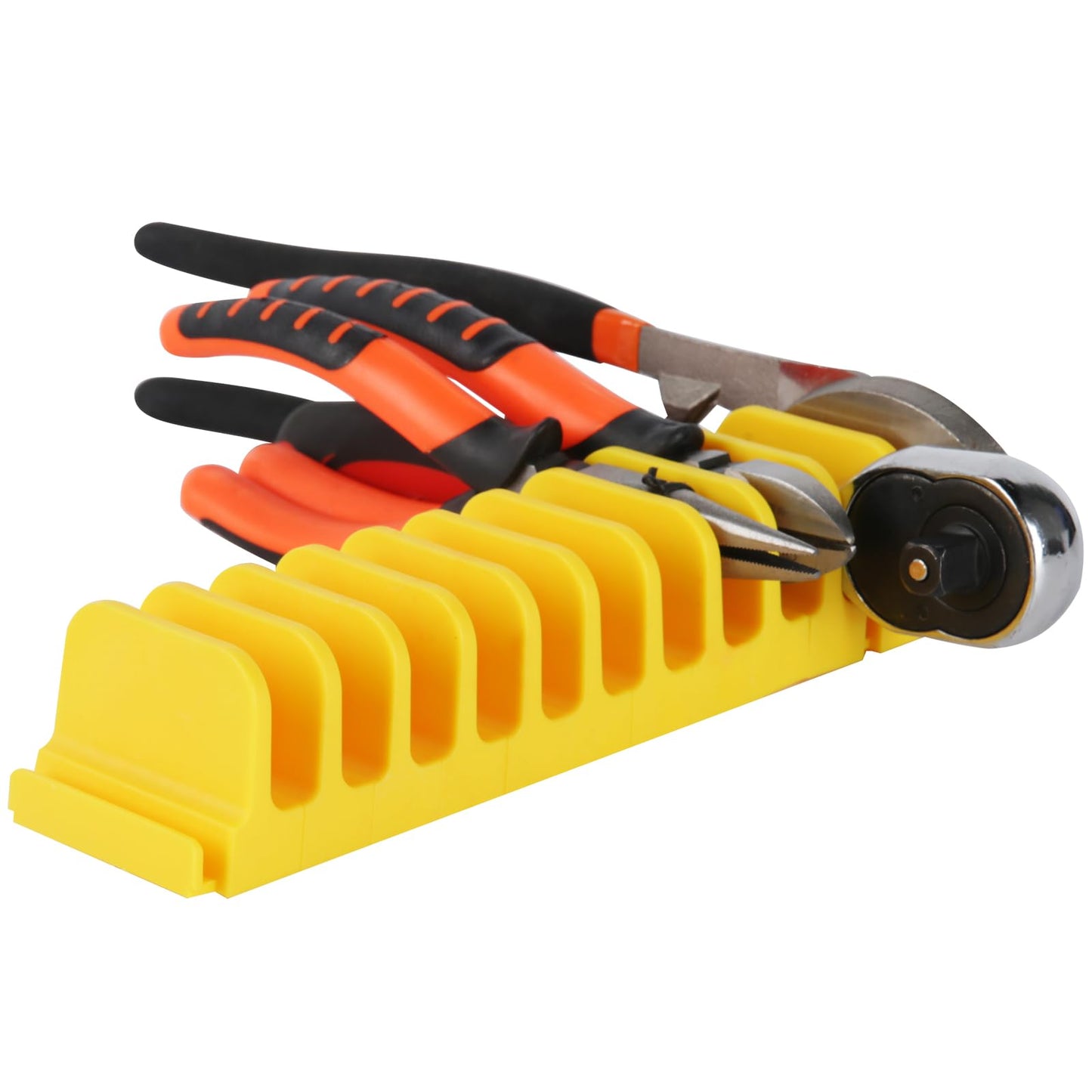 DEHOYI 24 pcs Magnetic Plier Organizer Set for Toolbox & drawer Storage|Modular Plier holders for Mechanics, Technicians, Space-Saving & Quick-Access, Gift for father and boyfriend(Yellow)