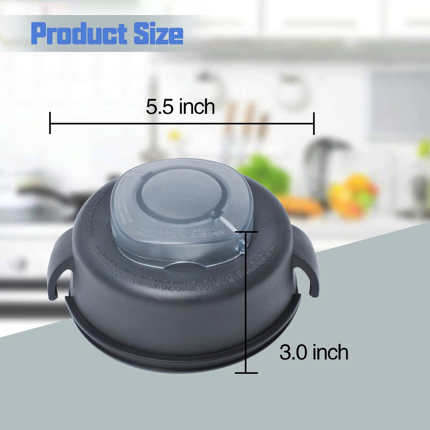 2-Part Lid and Plug Fit for Mixer 5200&5000，Blender Replacement Lid Parts Compatible with 64-Ounce High Profile Container Blender