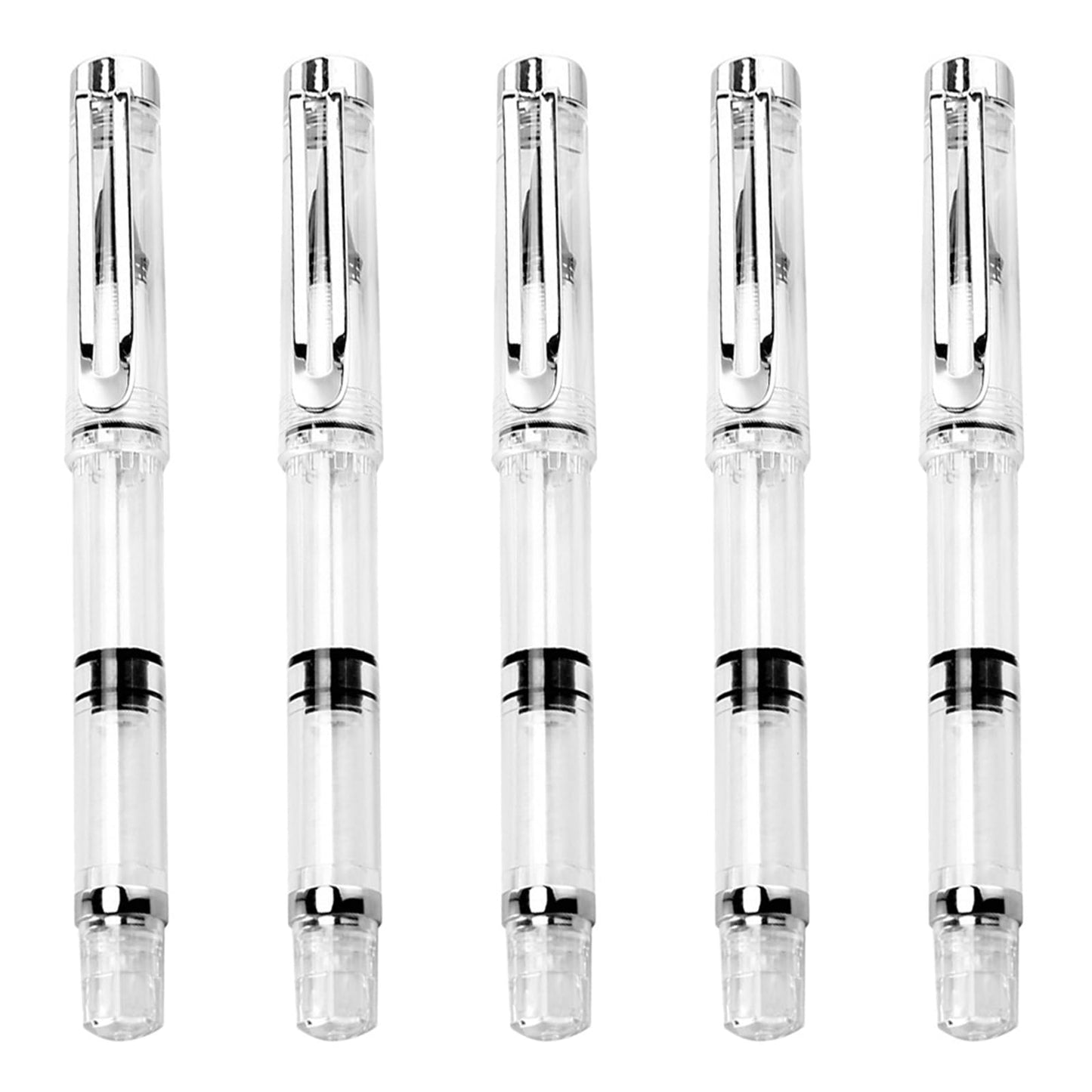 NUOBESTY 5Pcs Water Brush Pen Set – Refillable Fountain Brush Pens for Watercolor, Calligraphy, Painting, Drawing, Scrapbooking & Sketching