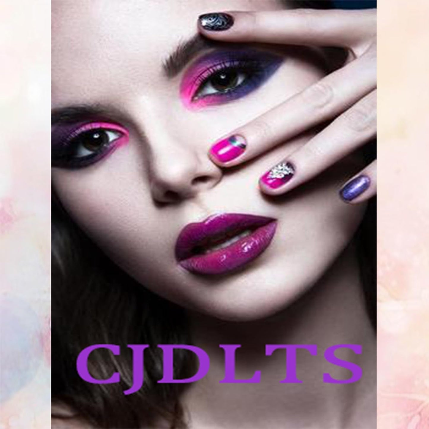 CJDLTS Press on Nails Medium Ballet Shaped Red Rhinestones Golden Totem Pattern Design Acrylic False Nail Full Cover Glossy Artificial Fingernails 24Pcs Reusable Glue on Nails for Women