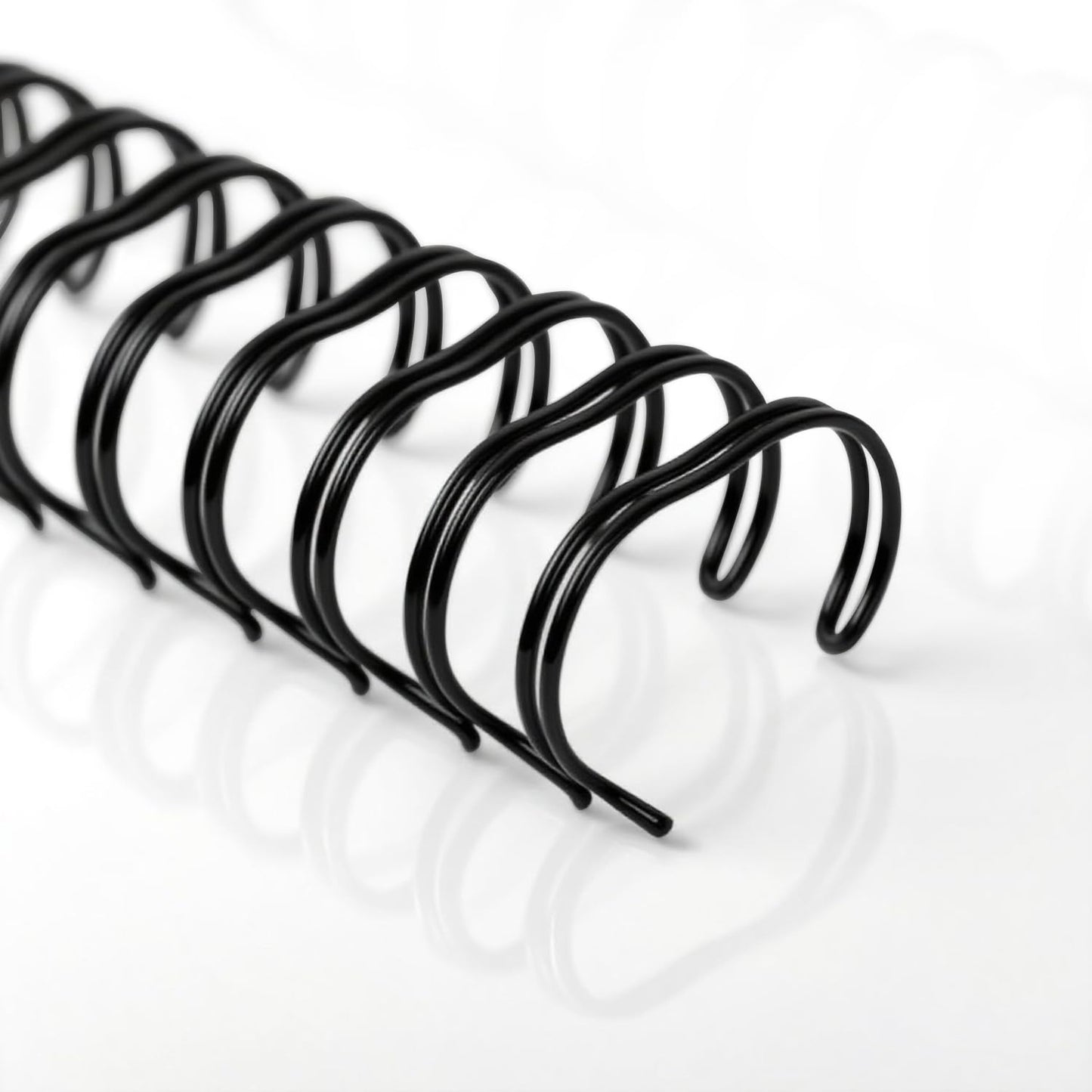 HOUYEE 100 Pack 6/9 Inch Double Loop Wire Binding Spines,120 Sheet Capacity, 3:1 Pitch Wire Binding for Letter Sized Paper,32 Holes,for Teacher Student Document Notebook Making,Black