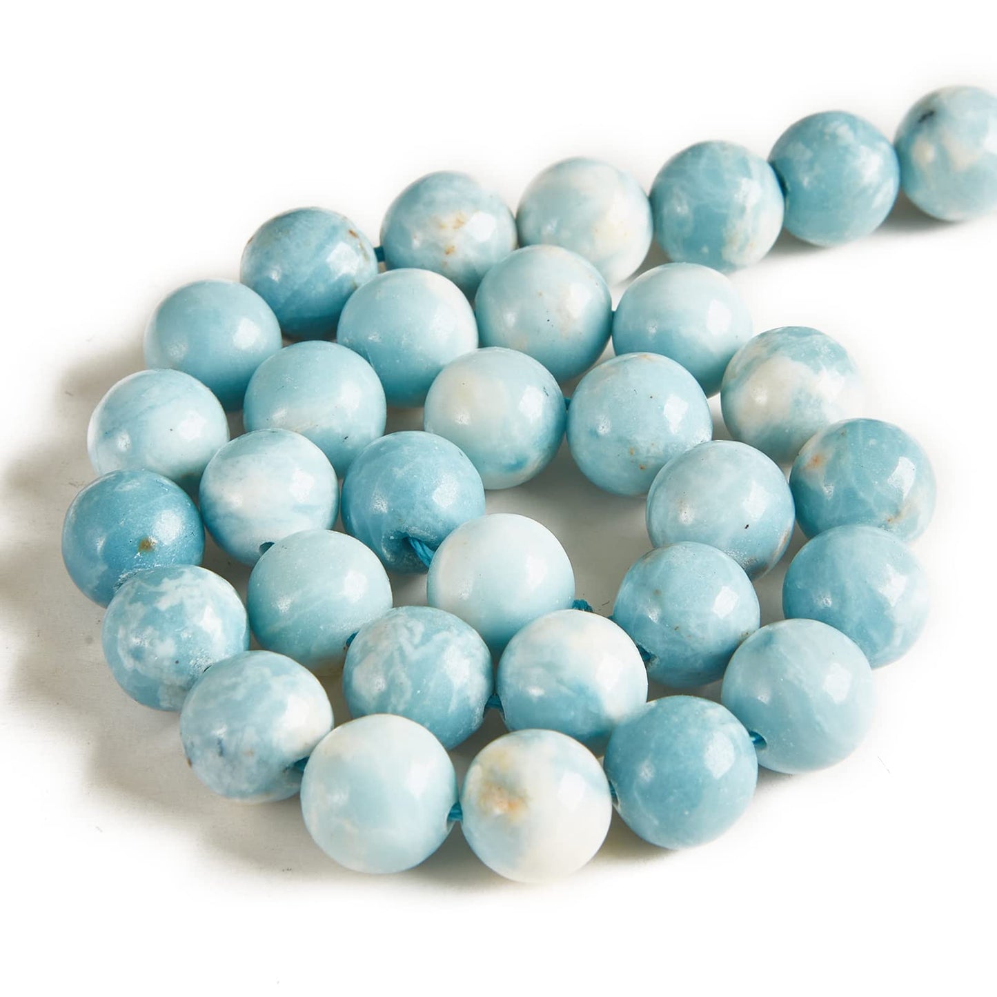 100pcs 8mm Larimar Beads Natural Gemstone Beads Round Loose Beads for Jewelry Making