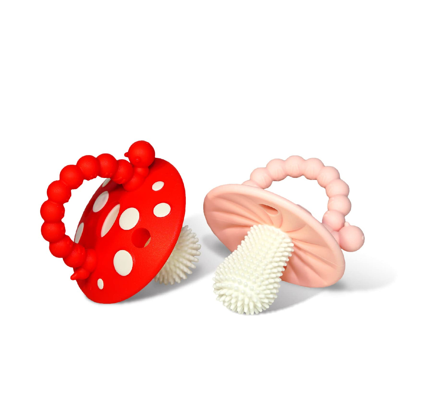 RaZbaby RaZberry (1) & Chompy (2) Teething Relief Pacifiers 3m+ - BPA Free, Easy-to-Hold Design to Soothe Sore Gums