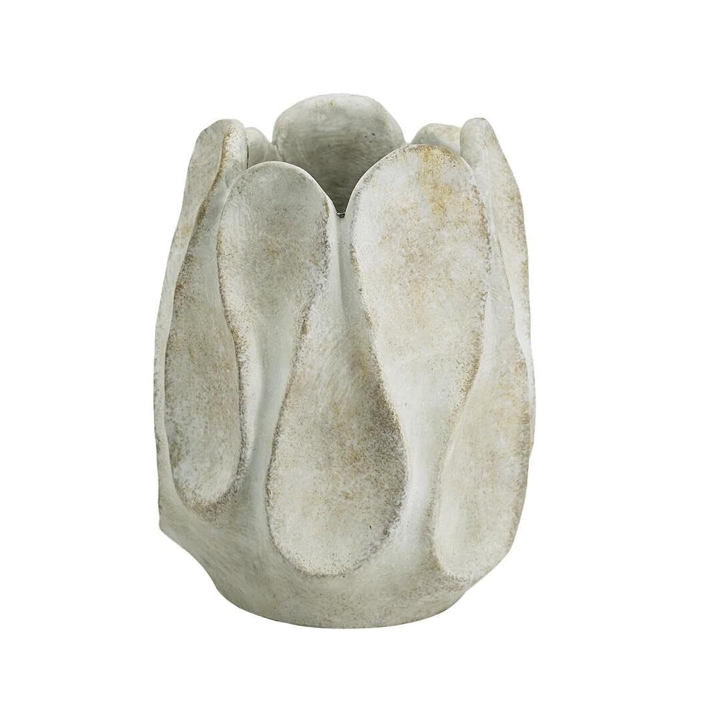 Unique Weathered Wavy Planter Distressed Greyish White Cement Home Tabletop Decoration Aesthetic Room Decor