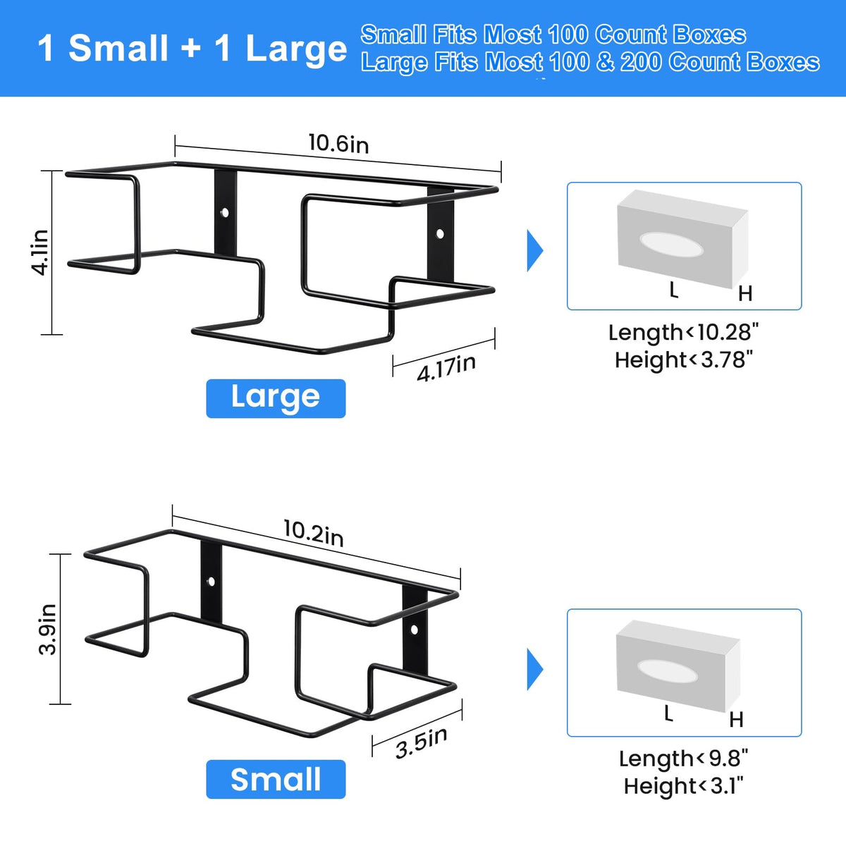 Glove Box Holder Wall Mount Dispenser