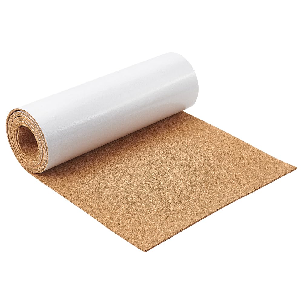 BENECREAT 78.7x11.8inch Self-Adhesive Burlywood Cork Rolls, 3mm Cork Sheets, Cork Board Mats, Coasters, DIY Handicrafts