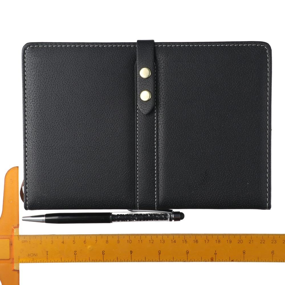 GetCoupon A5 Notepad Set Gift Box Business Notebook, With Pen Diary Ledger Gift Soft Faux Leather Hardcover(Black)