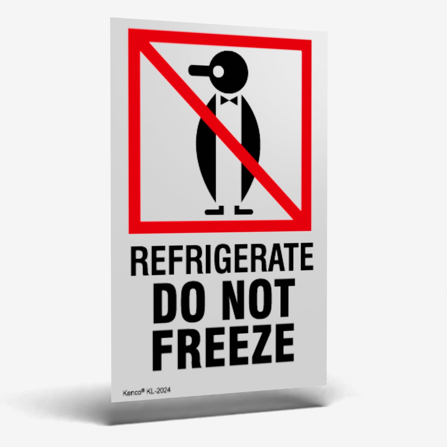 Kenco 3" X 5" Refrigerate Do Not Freeze Safe Handling Stickers for Shipping and Packing - 500 Adhesive Labels Per Roll