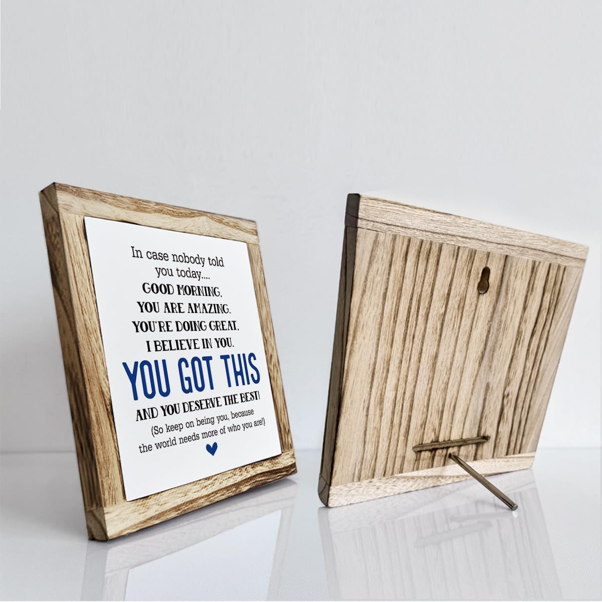nspirational Wood Sign, Wooden Plaques Table Decor, Office Desk Sign, Farmhouse Home Decorate, Affirmation Signs Decorate Gift, Encouragement Gift, In Case No Nobody Told You Today Signs